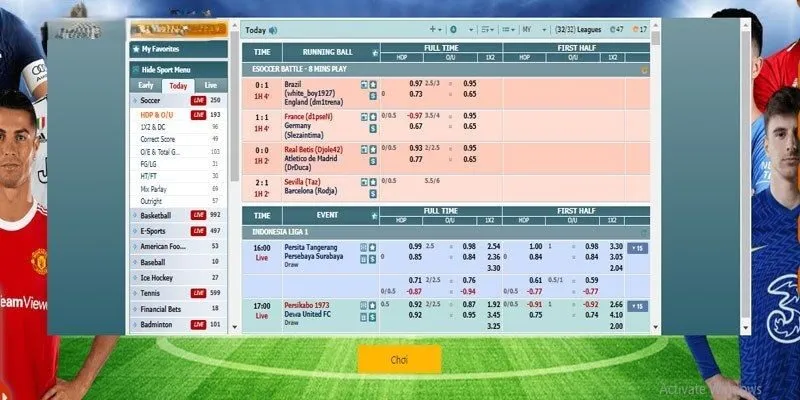 Phân tích thông số về từng trận đấu cụ thể